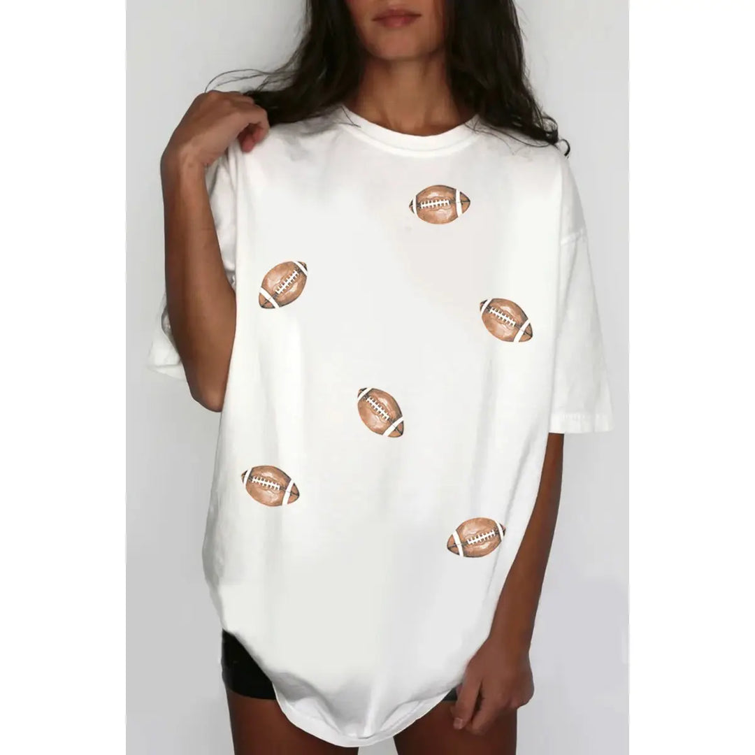 Football Allover Oversized Mineral Graphic Tee