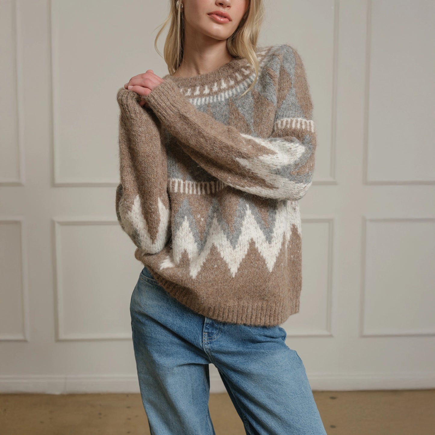 Alpine Diamond Jacquard Sweater