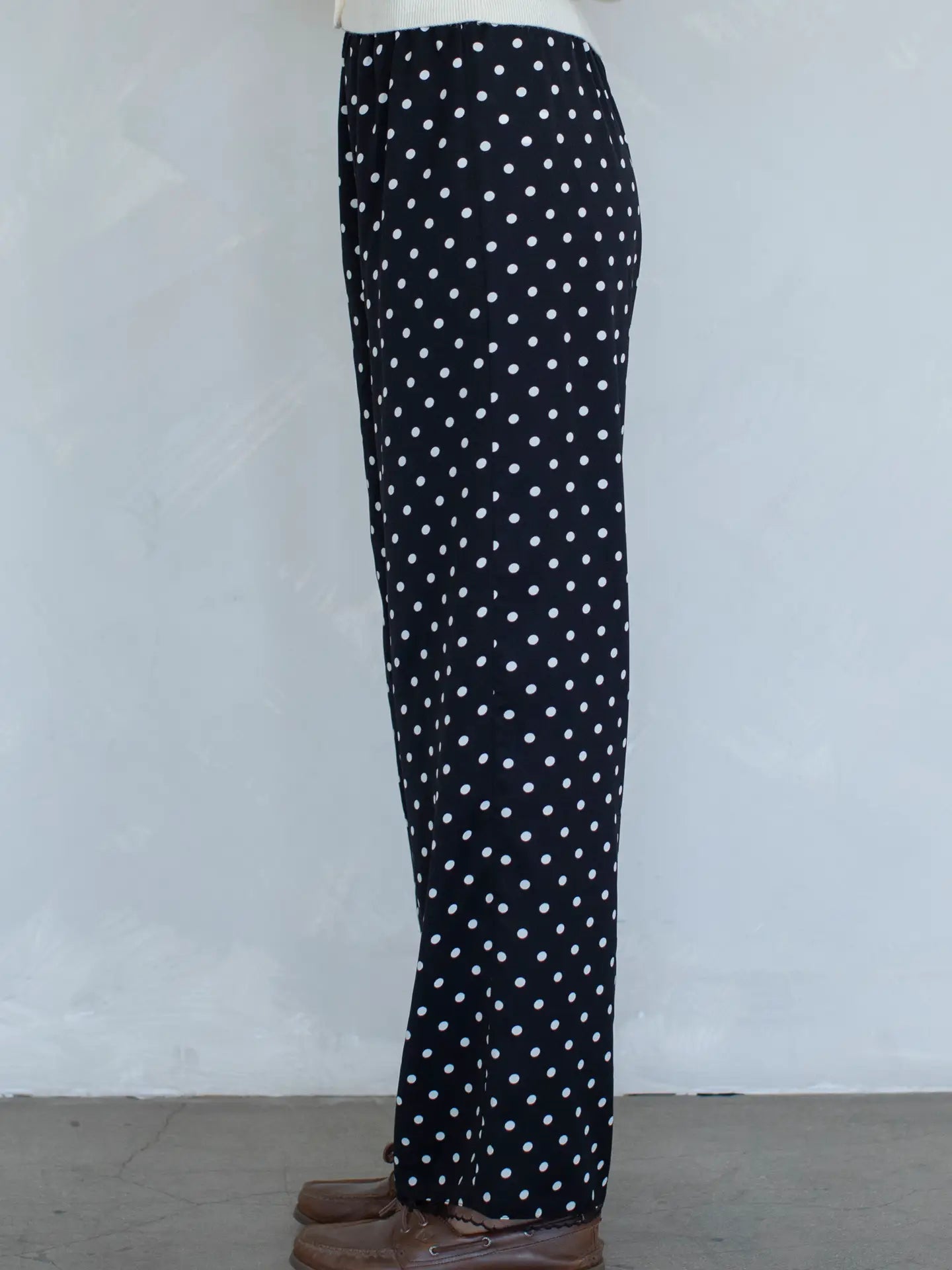 Polka Dot Satin Pants