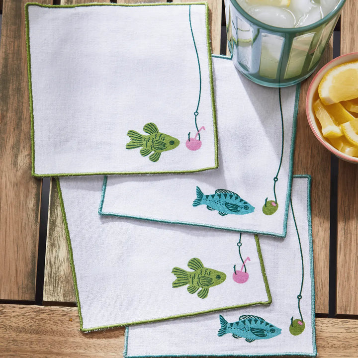 Make A Splash Cocktail Napkin Set of 4 Whitecotton Summer