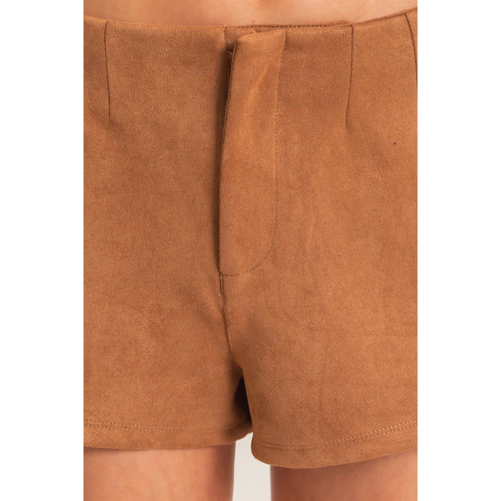 High Waist Suede Shorts