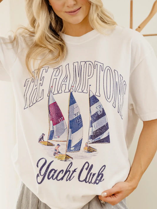 Hampton Yacht Club White Comfort Colors Tee