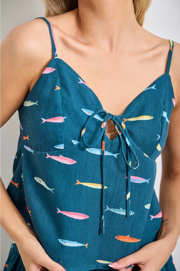Fish Print Cami