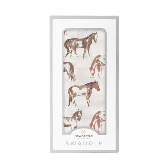 Wild Horses Bamboo Swaddle