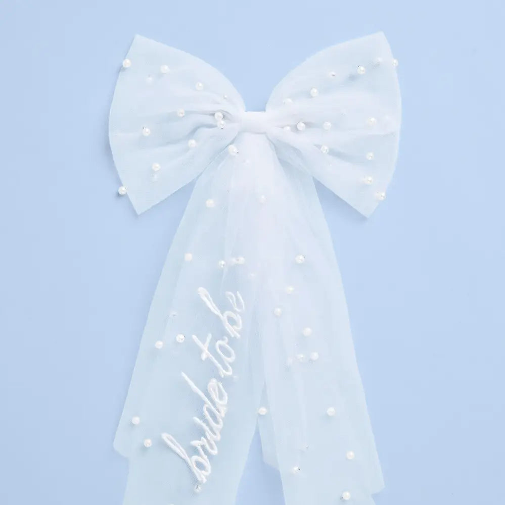 Bride To Be Pearl Hair Bow | Bachelorette, Bridal, Accessory