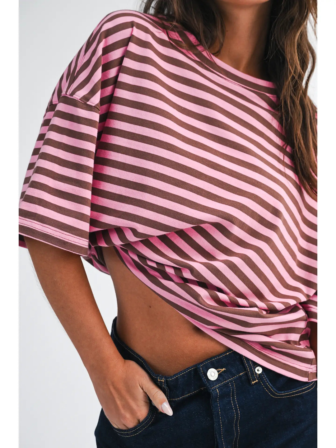 Oversized Stripe Boyfriend Tee