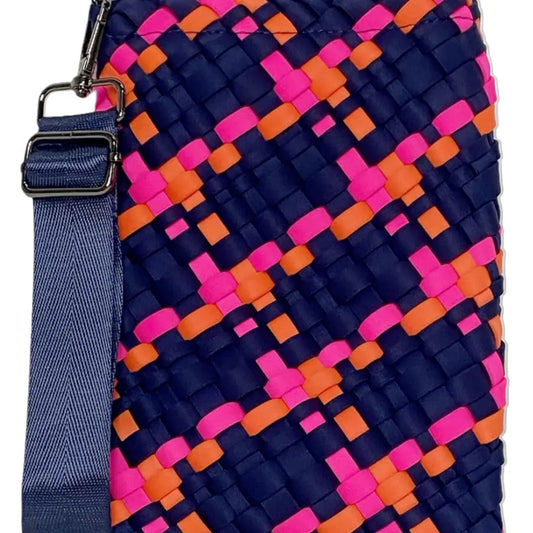 Navy Multi Woven Mini Messenger