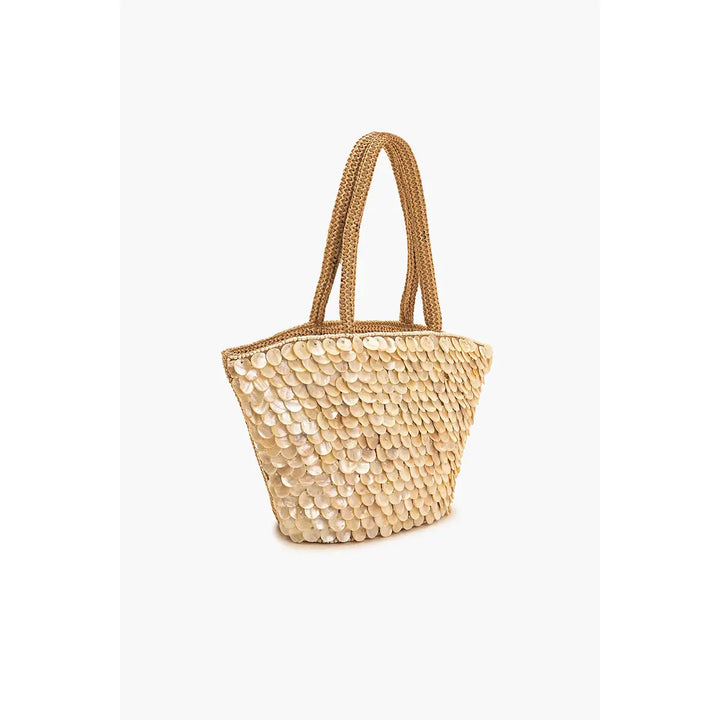 Rainbow Shell Beaded Tote