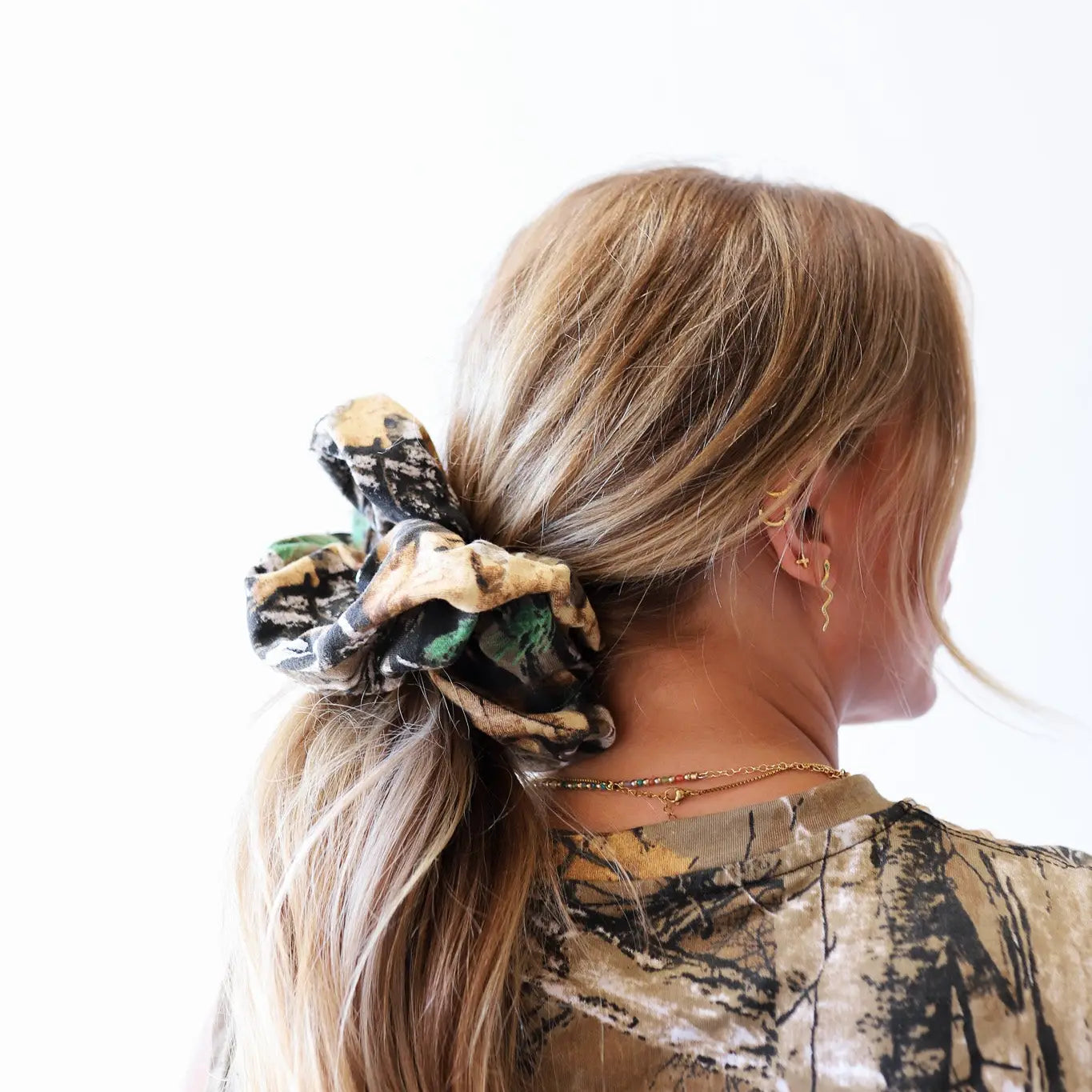 Camo Jumbo Scrunchie