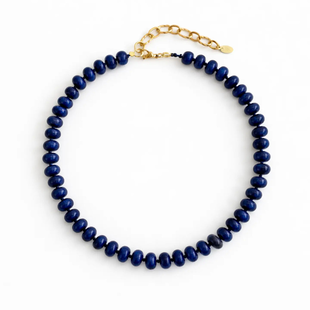 Lapis Blue Beaded Necklace