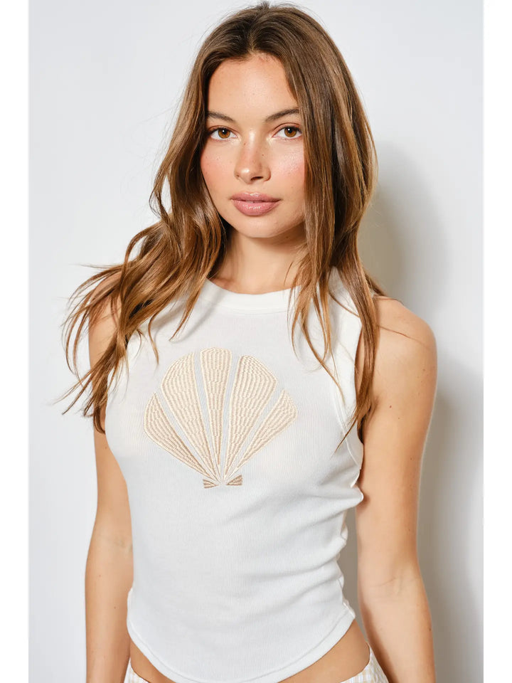 Shannon Shell Embroidery Tank