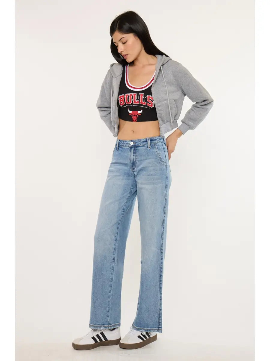 Mid Rise Wide Leg TROUSER