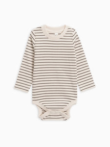 Organic Baby Sammy Ribbed Long Sleeve Bodysuit - Jax Stripe