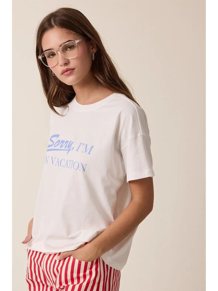 'Sorry, I'm On Vacation' Knit Tee