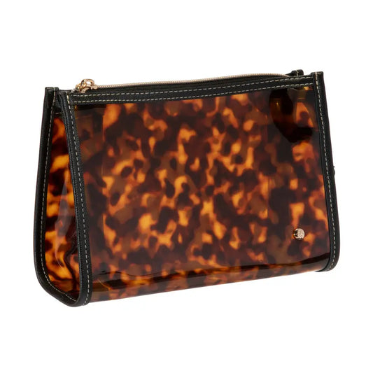 Miami Clearly Tortoise Medium Zip Cosmetic