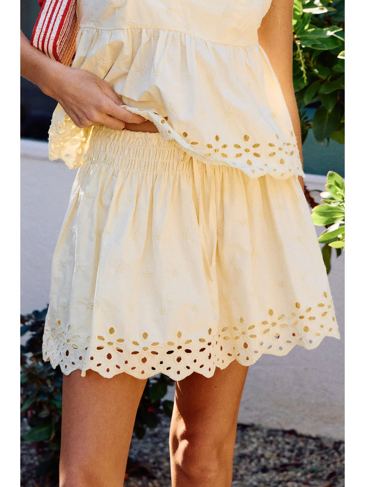 Eyelet Embroidered Skort