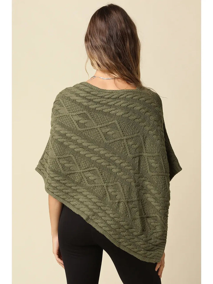 Margo Textured Knit Poncho Top
