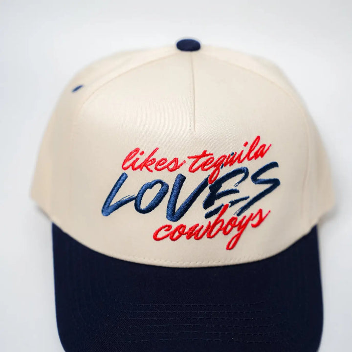 Likes Tequila Loves Cowboys Canvas Cap