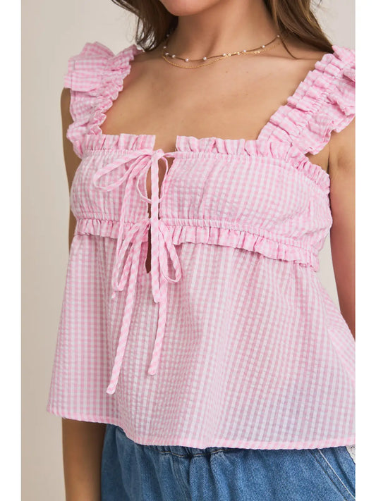 Square Neck Crop Tank Top