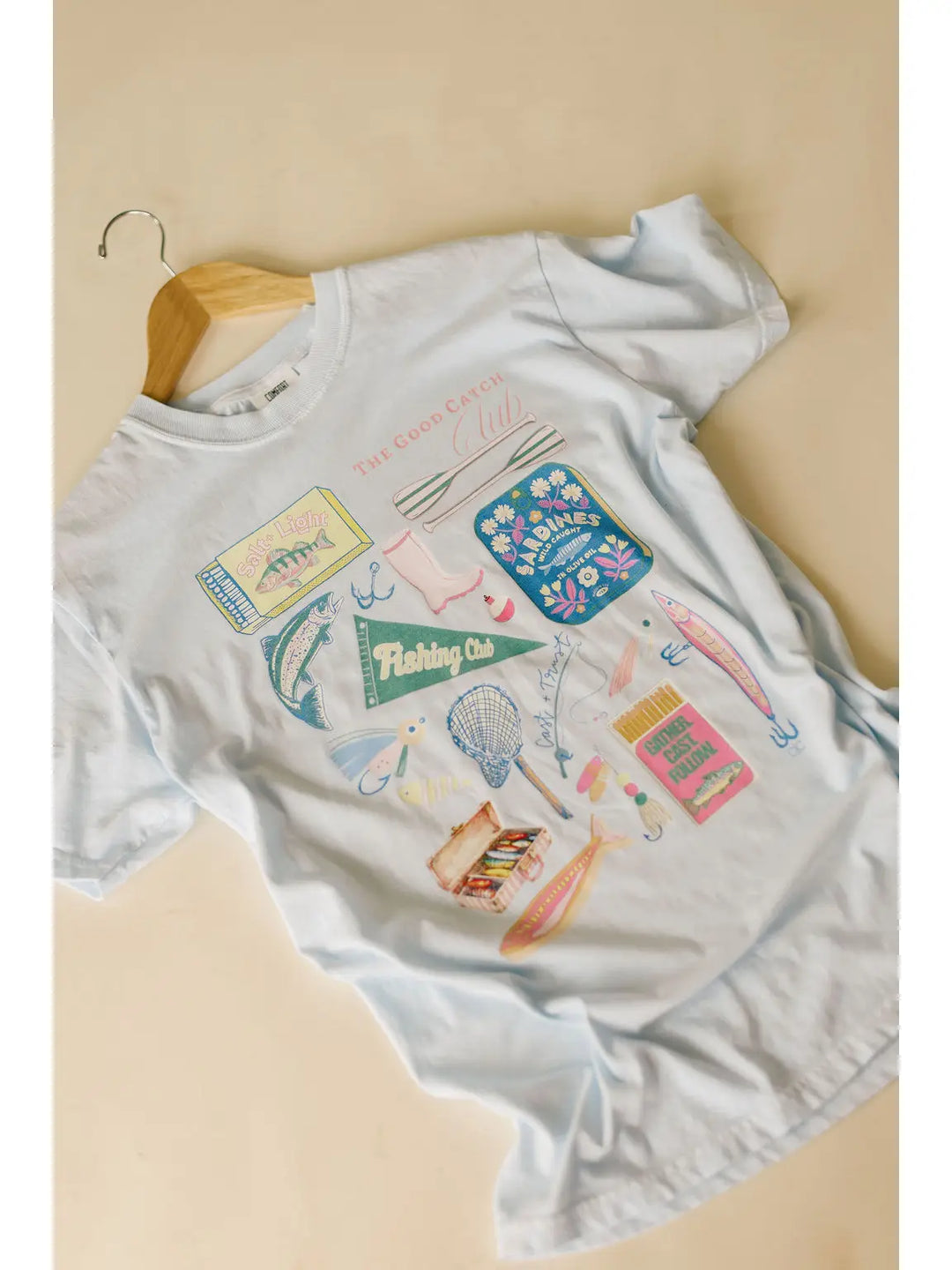 Fishing Club Match Box Collage Graphic Tee