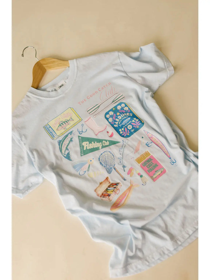 Fishing Club Match Box Collage Graphic Tee