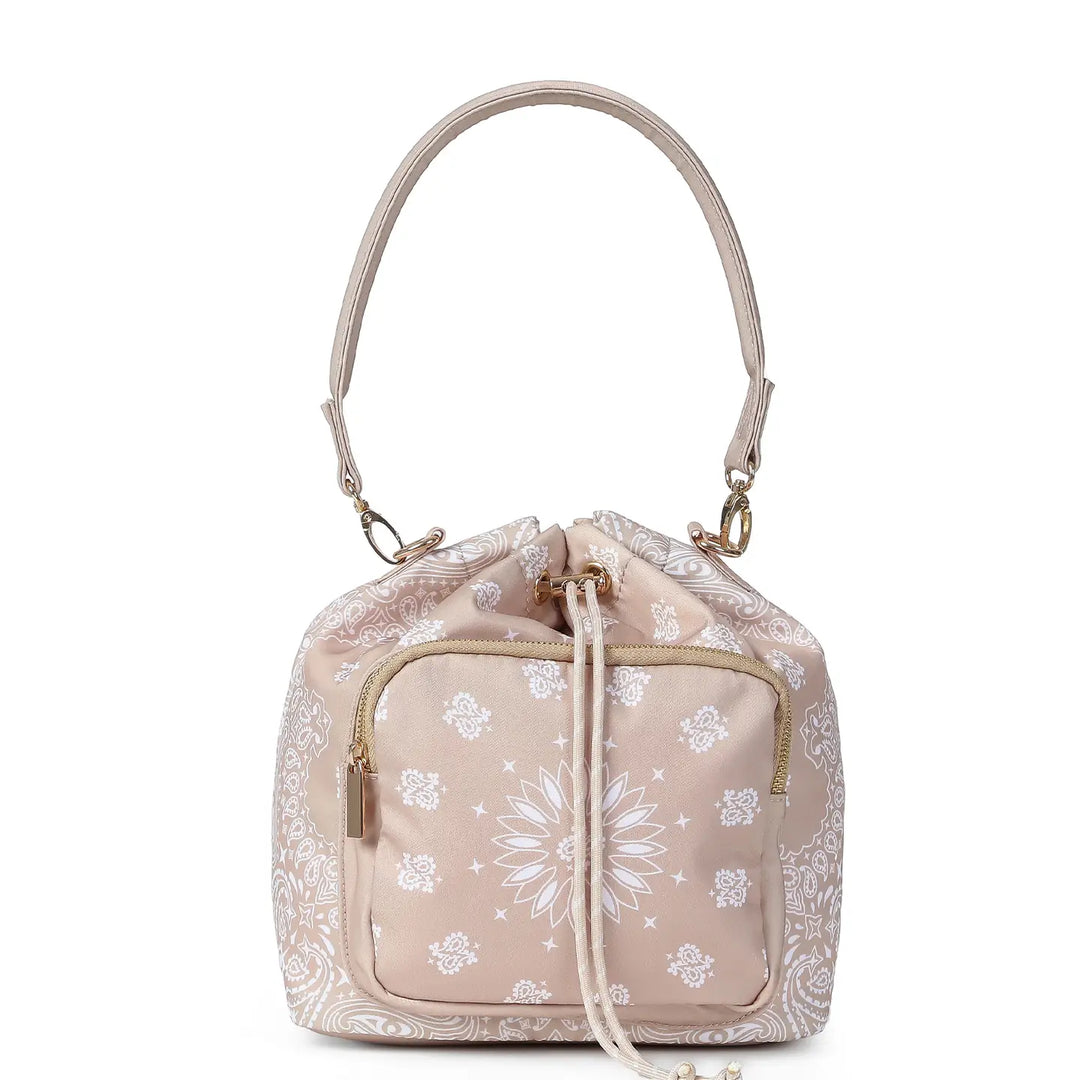 Bandana Print Bucket Bag -Harley Buff Bandana