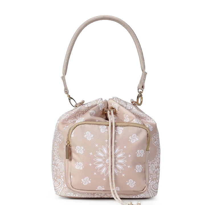 Bandana Print Bucket Bag -Harley Buff Bandana