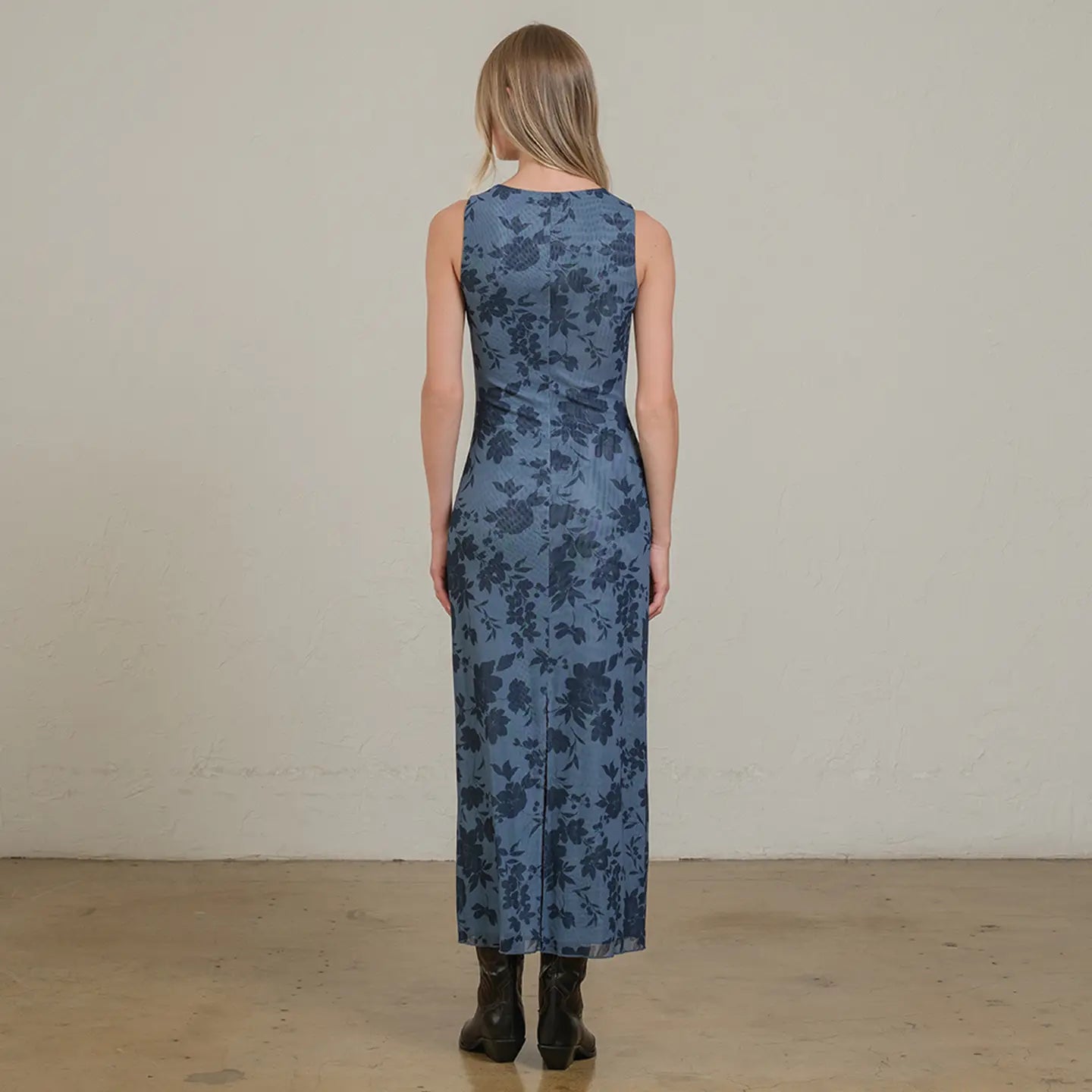 Midnight Bloom Mesh Dress