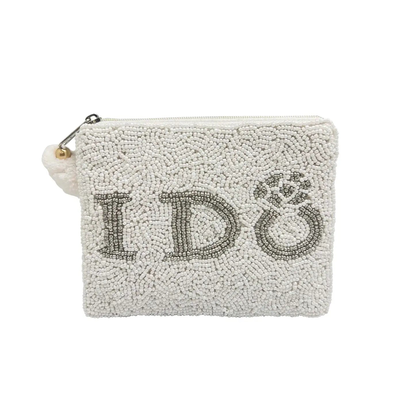 I Do Engagement Ring Beaded Coin Purse