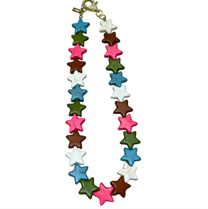 Large Star Necklace - Fall Mix