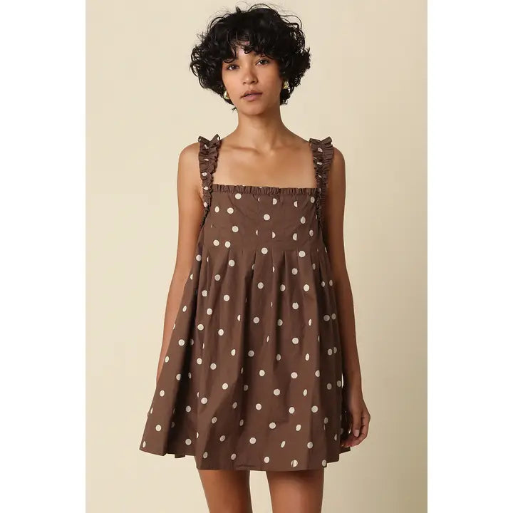 Camila Polka Dot Babydoll Mini Dress
