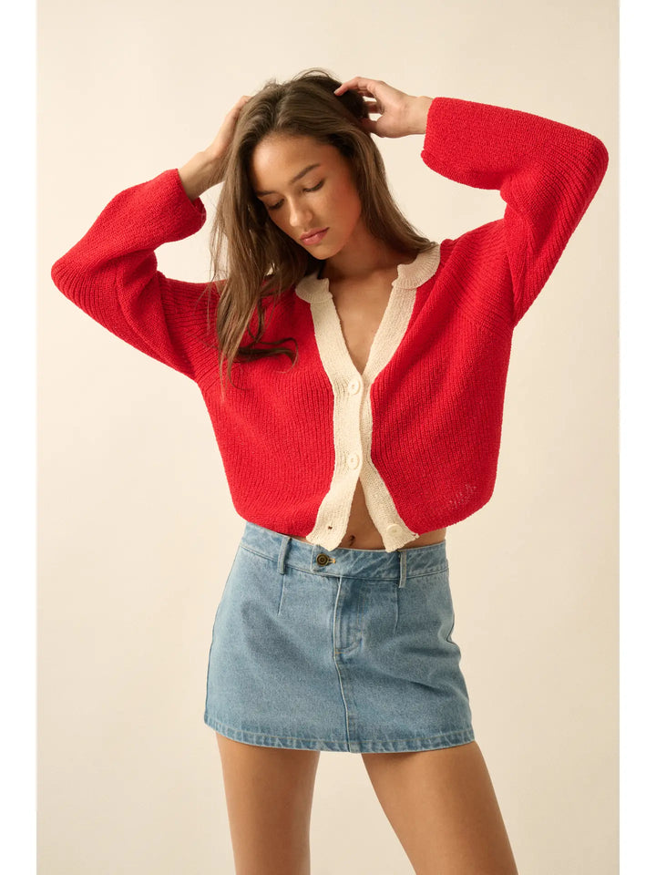 Denim Zip-Fly Belt Loop Mini Skort