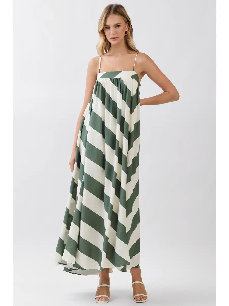 Sienna Striped Print Maxi Dress