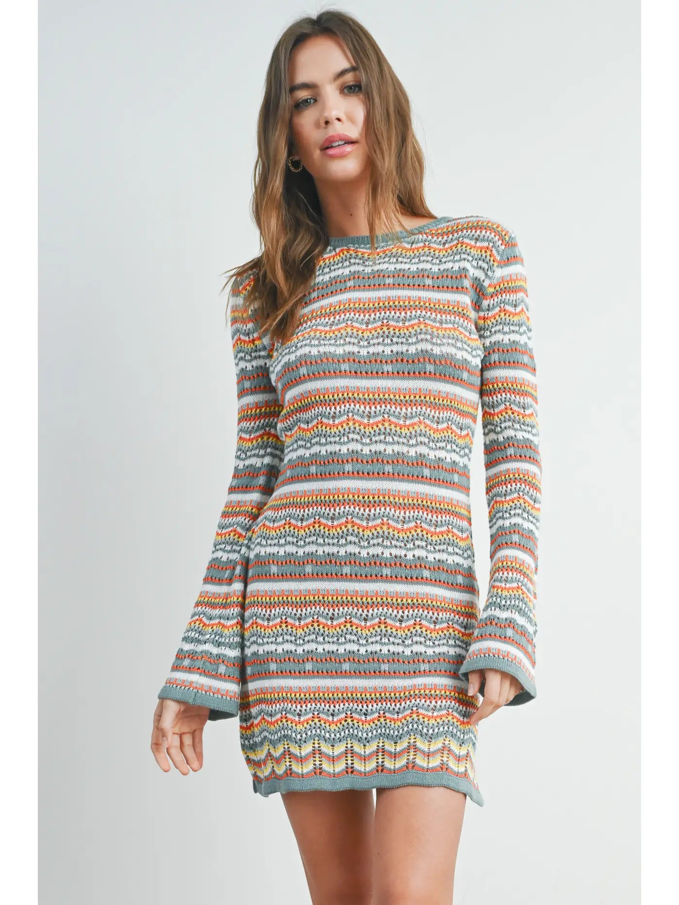 Multicolored Sweater Dress