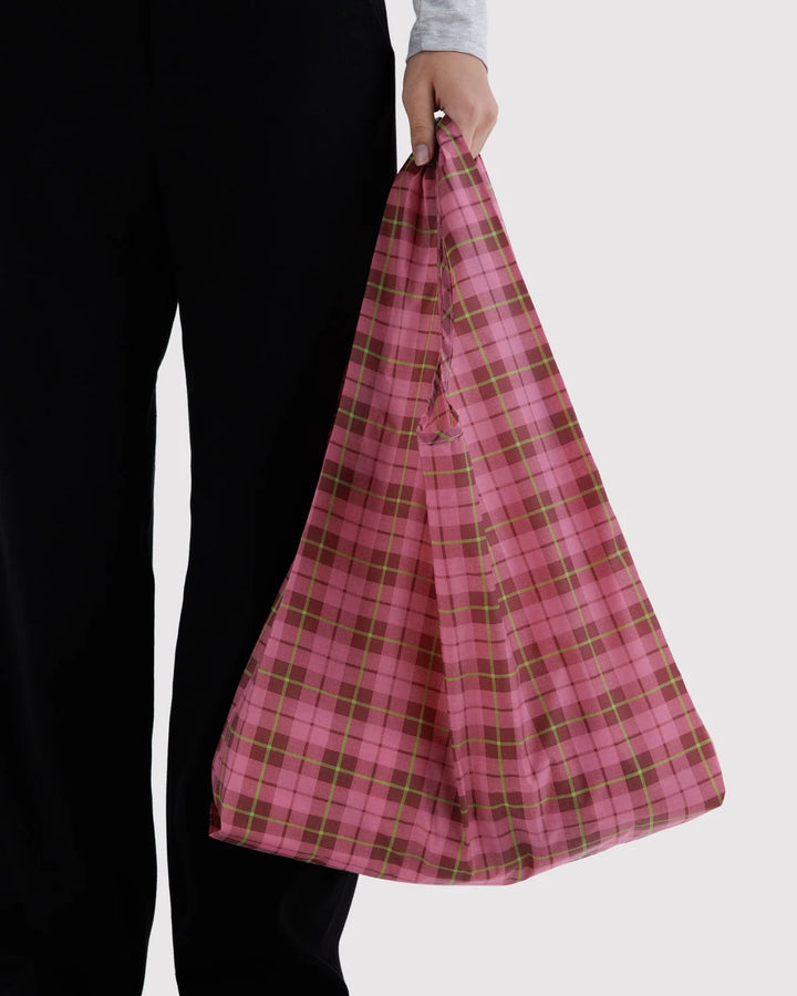 Azalea Pink Tartan Standard Baggu