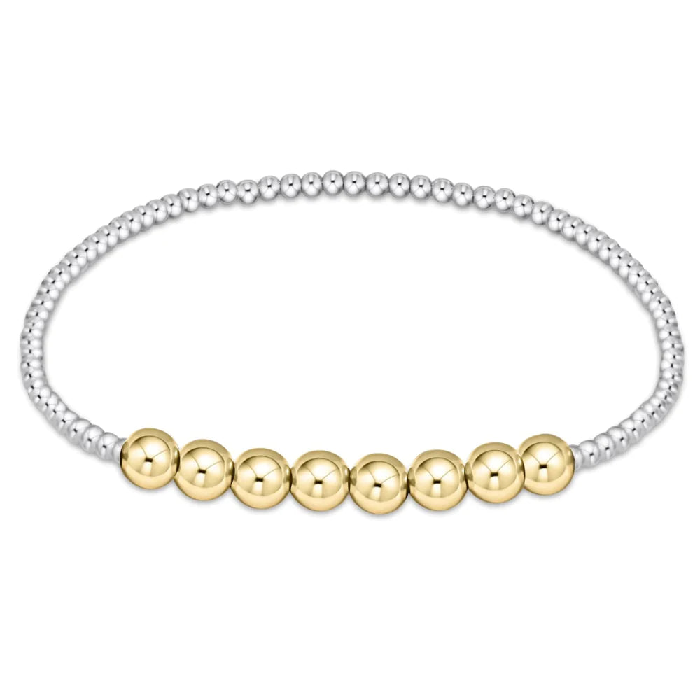 Classic Beaded Bliss 2.5mm Bead Bracelet - 5mm Mixed Metal enewton