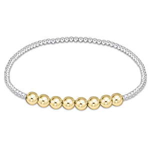 Classic Beaded Bliss 2.5mm Bead Bracelet - 5mm Mixed Metal enewton