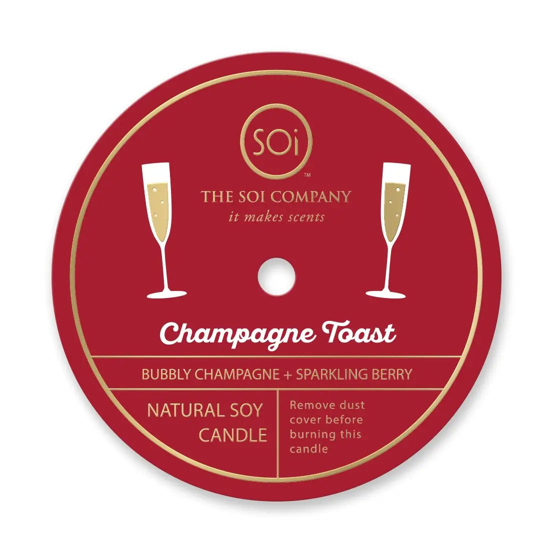 Joy (Champagne Toast) Holiday Confetti Icon 12oz Candle