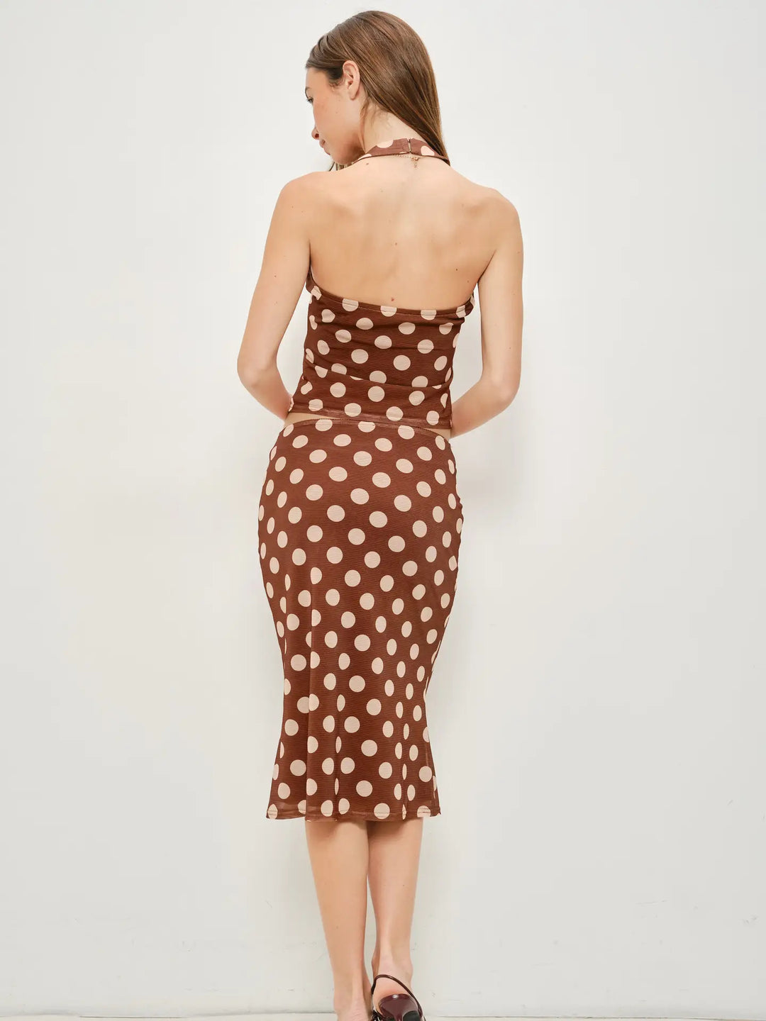 Anna Polka Dot Halter Top
