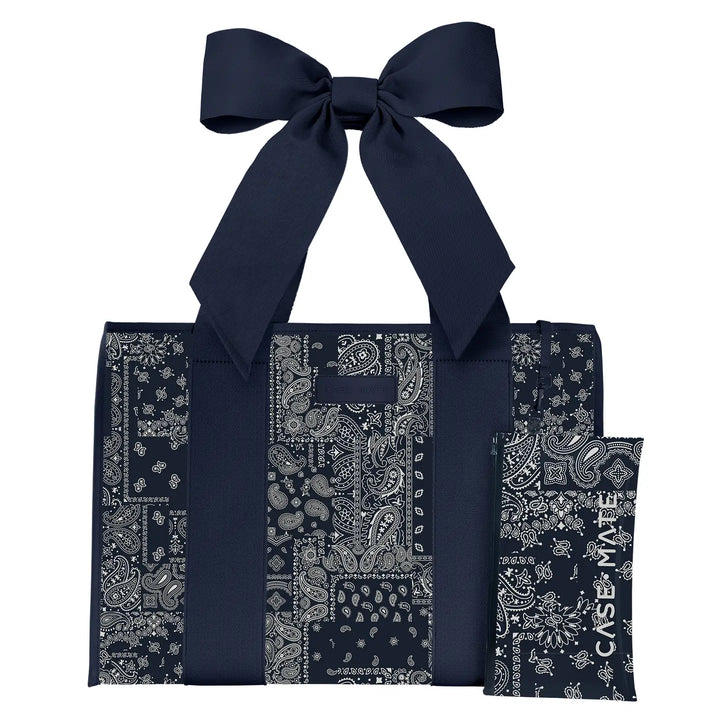Case-Mate Navy Bandana Bow Jelly Tote Bag