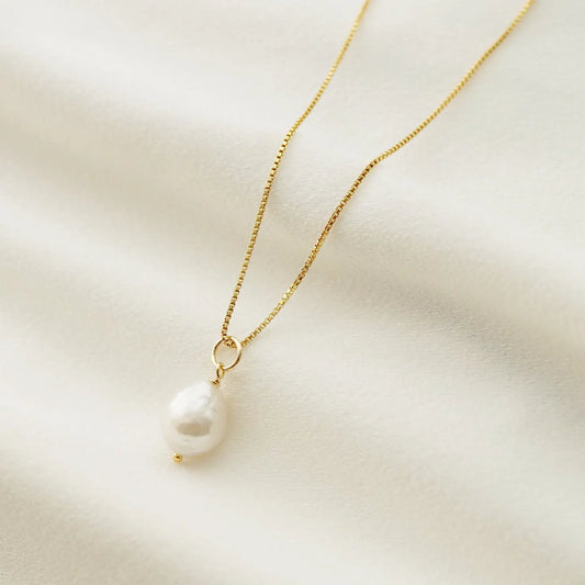 Baroque Pearl 14K Goldfill Necklace (Estelle)