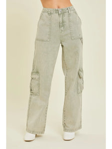 Light Olive Cargo Utility Pants