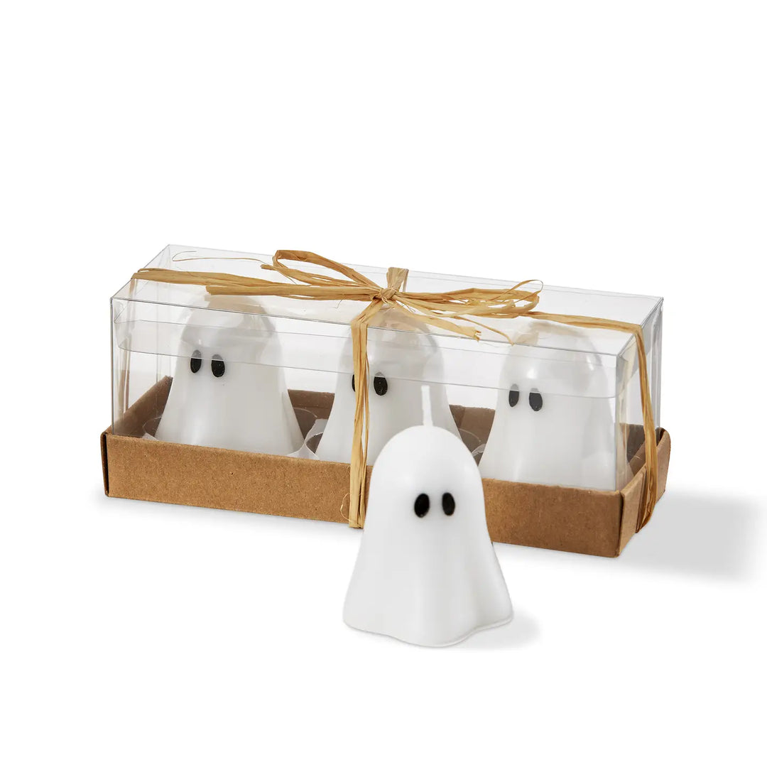 Ghost Mini Candles Set of 3 White Paraffin Wax Everyday