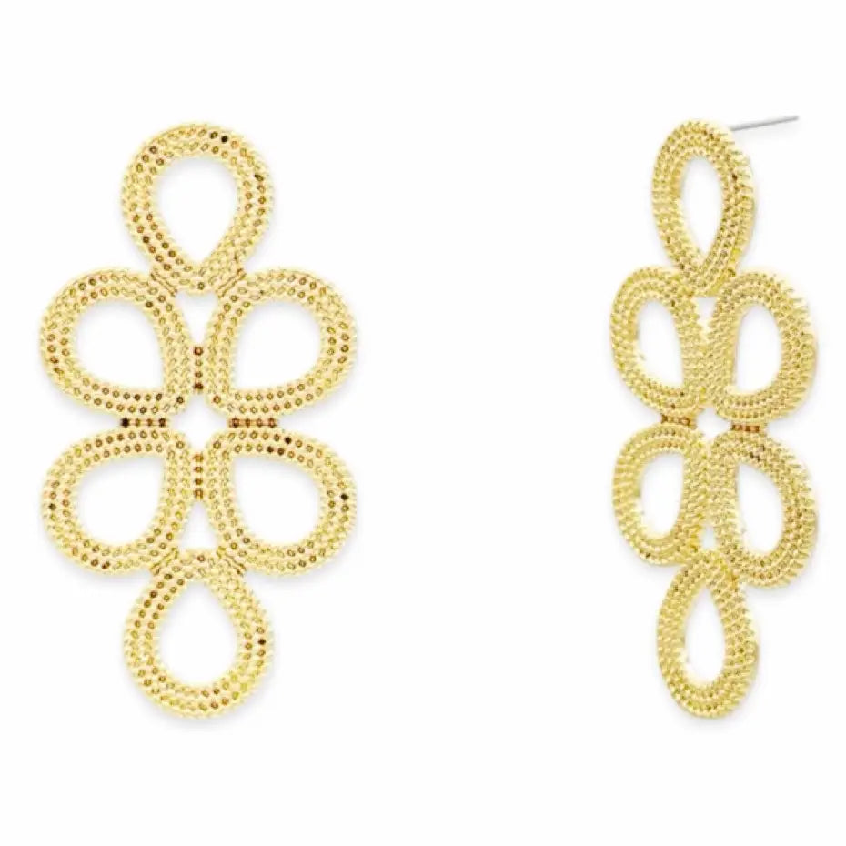 Petite Gold Plaza Earrings | Statement Earring