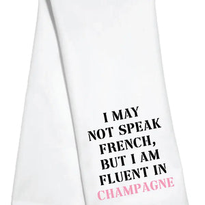 Fluent in Champagne Kitchen Towel