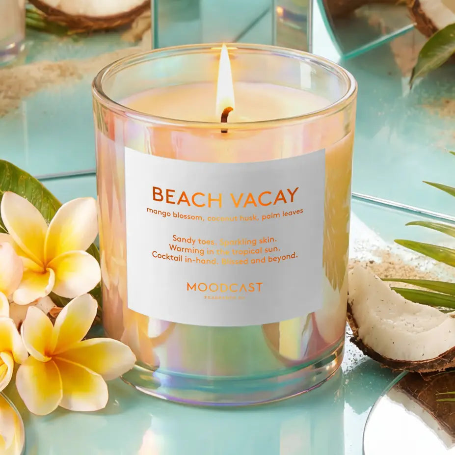 Coconut Wax Candle - Vibes - Beach Vacay - 8 oz Glass Jar