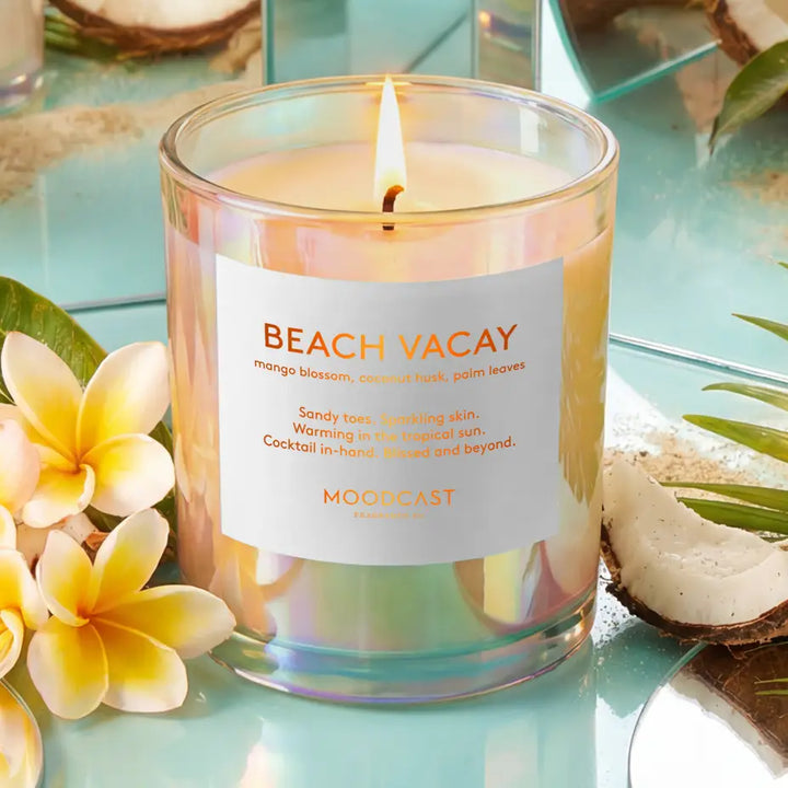 Coconut Wax Candle - Vibes - Beach Vacay - 8 oz Glass Jar