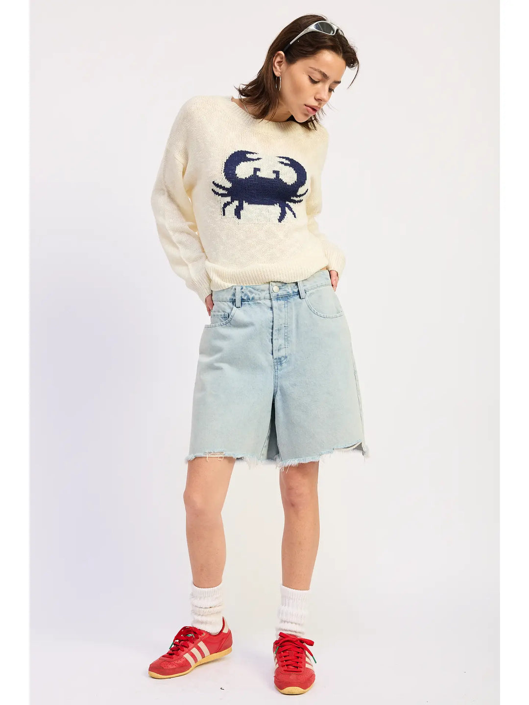 Blue Crab Slub Sweater