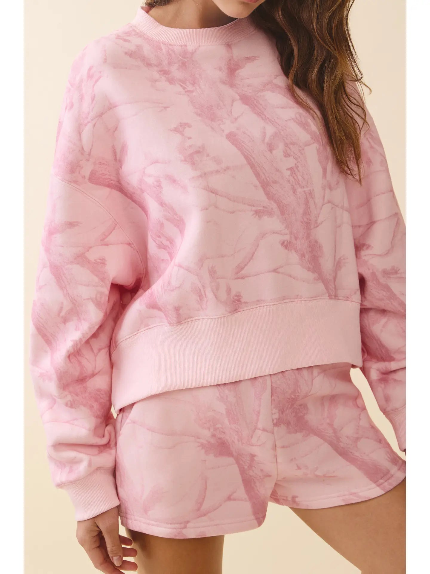 Pink Camouflage Pullover