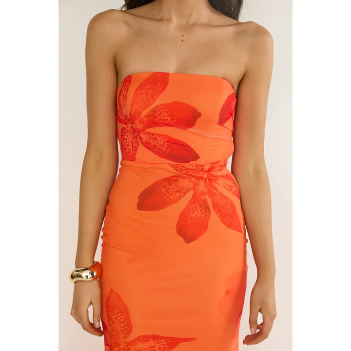 Something in the Orange Mesh Maxi Dress